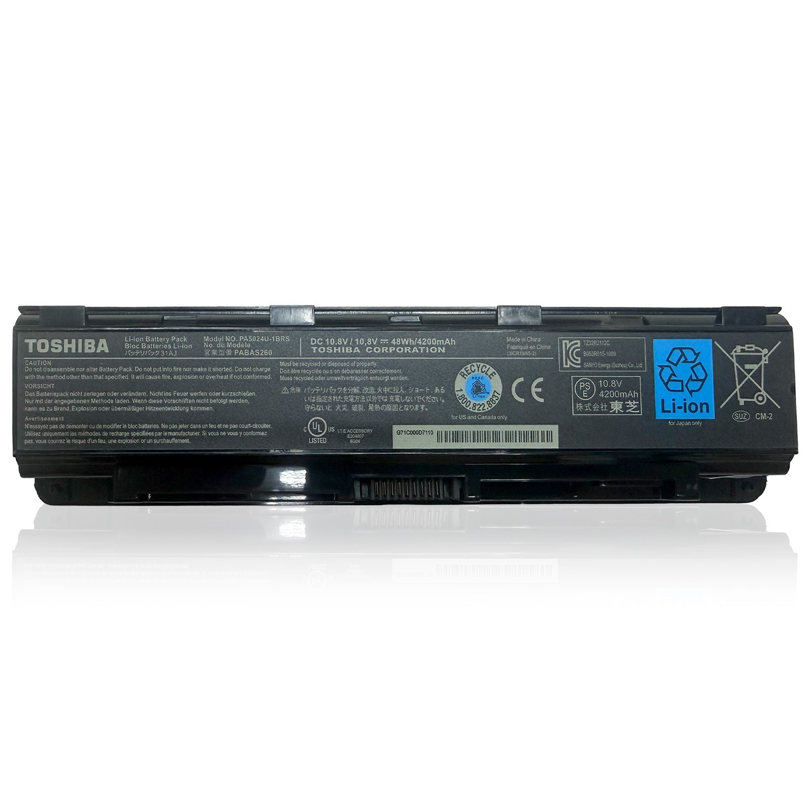 lot Genuine OEM PA5024U-1BRS Battery For Toshiba Satellite C850 PABAS260 48Wh