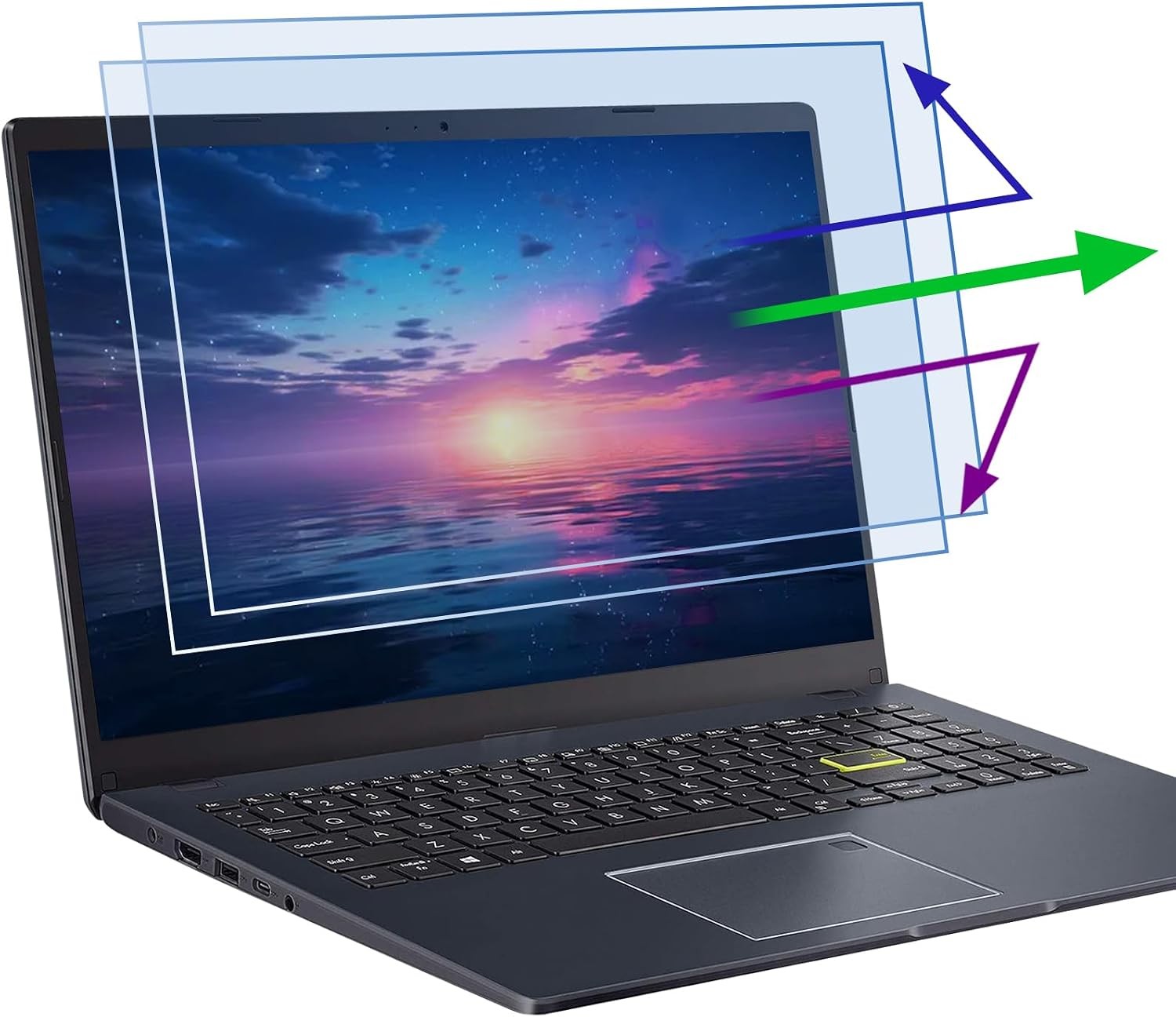 16 Inch Anti Glare Laptop Screen Protector 2 Pack, Blue Light Filter, 1920x1200