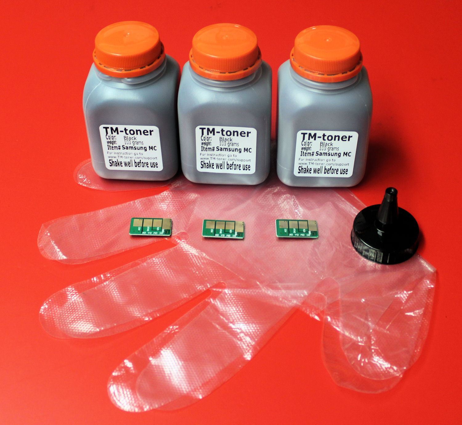 3 X 100g Toner Refill with Chips for Samsung SCX-4725 SCX-D4725A 4725FN 4725SF