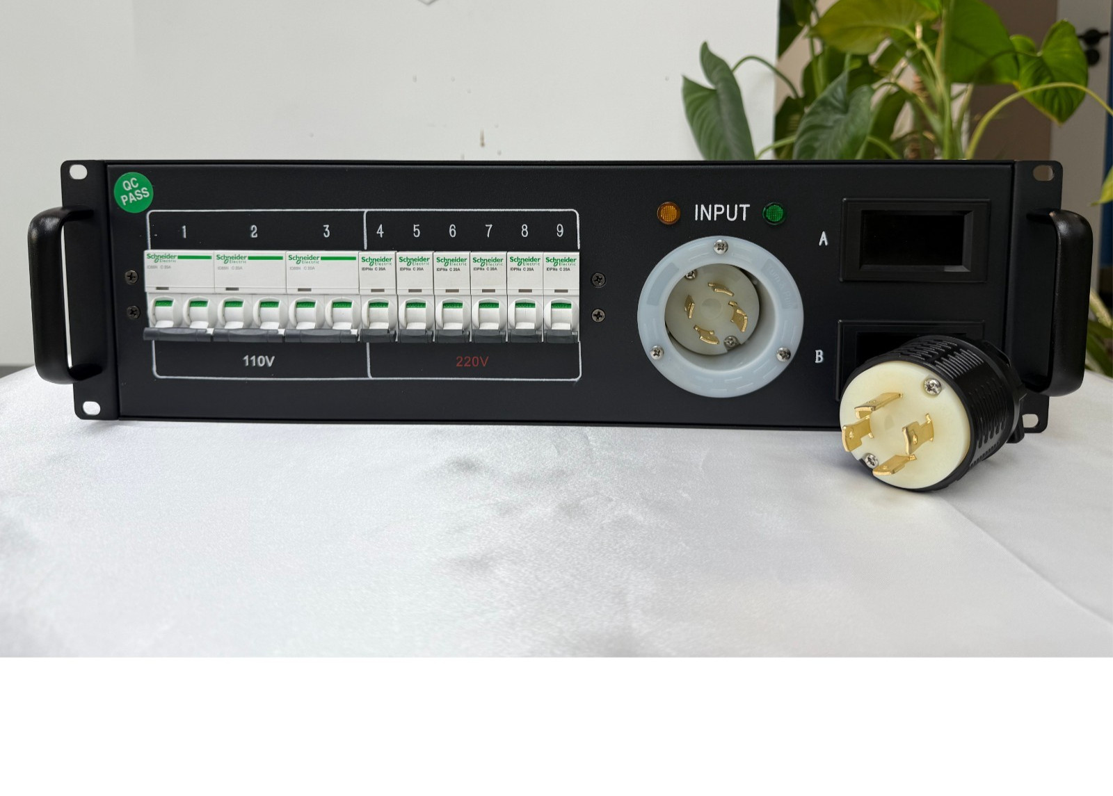 30A L14-30 3U Rack Mount 110V 220V Out Powercon Power Box Edison Socket US Style