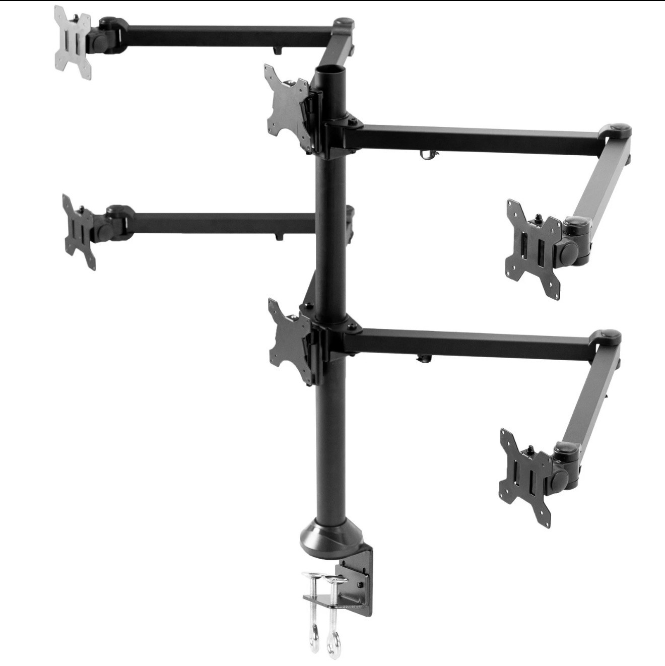 VIVO Steel Hex Monitor Desk Mount Adjustable Stand | Six (6) Screens up to 32"