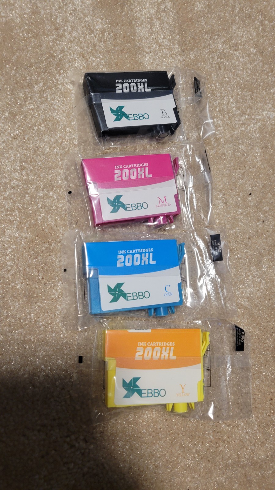 4PK 200XL Ink For Epson XP-200 XP-300 XP-310 XP-400 XP-410 WF2520 WF2530 WF-2540