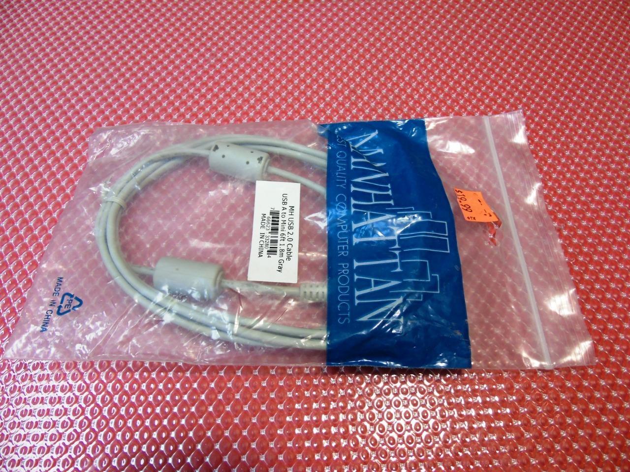 Manhattan MH USB 2.0 Cable USB A to Mini 6Ft 1.8m Beige