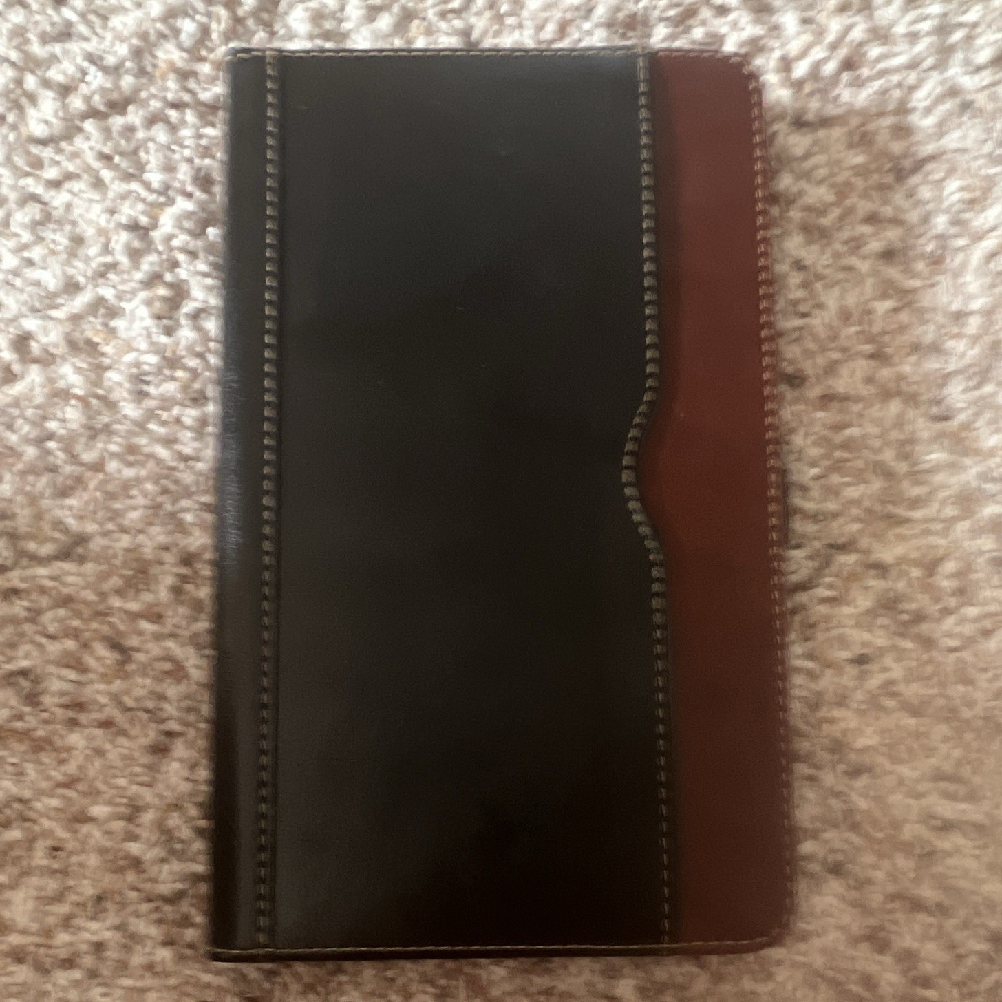 Black & Brown Folio Case for Tablet/eReader w/ Card Pocket & Hand Strap
