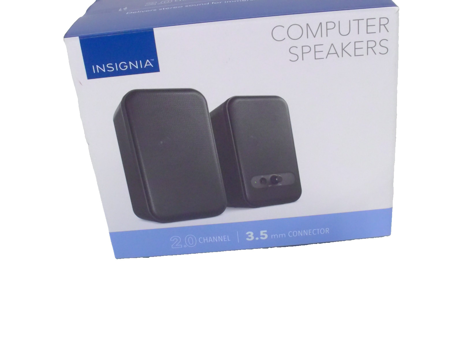 Insignia NS-CSG2B6 Computer Speakers 2.0 Channel Wired 3.5mm USB Black 4.5W READ