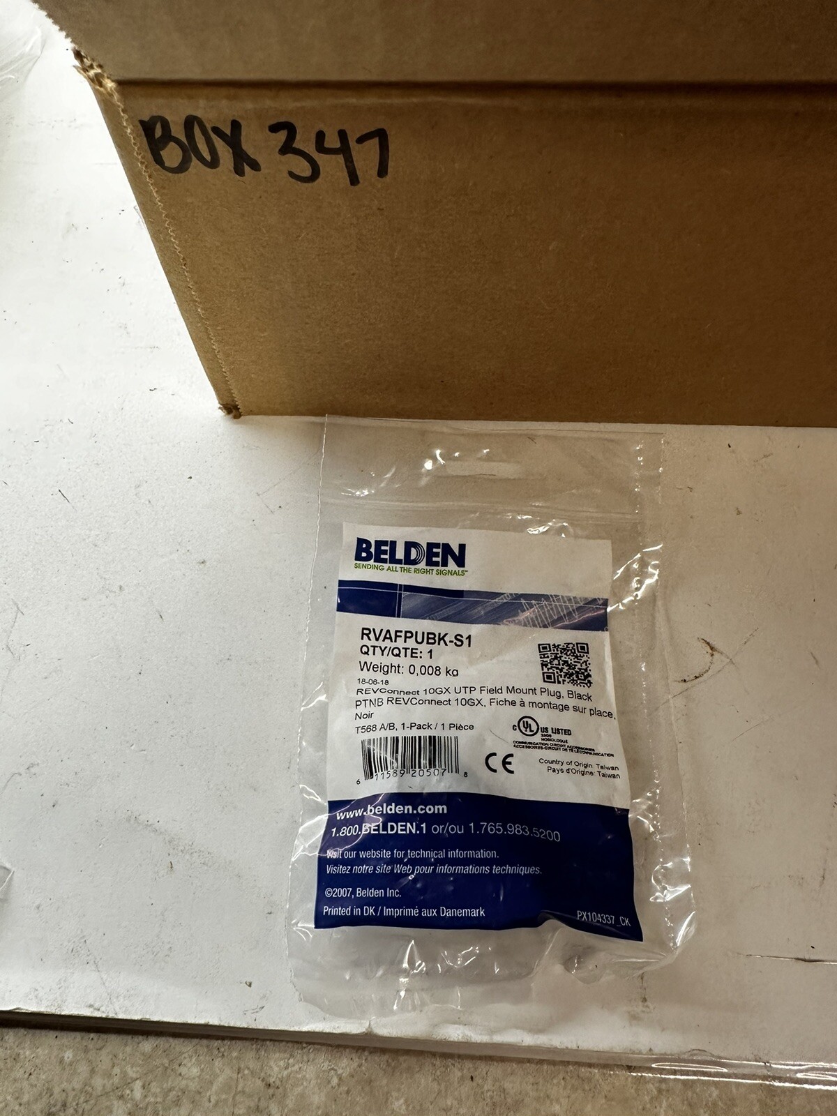 Belden RVAFPUBK-S1 REVConnect 10GX UTP Field Mount Plug Black NEW