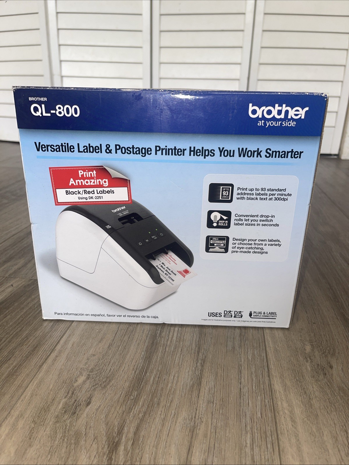 Brother QL800 5"x8.75"x6" 93 Labels/min Print Speed Label Printer NEW IN OPENBOX