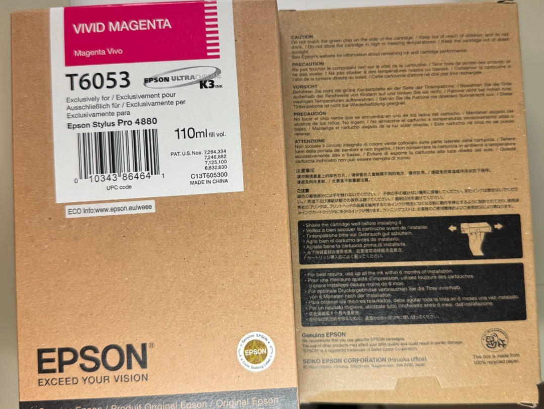 NEW GENUINE - EPSON T6053 VIVID MAGENTA 110ml Ink for 4880 - C13T605300