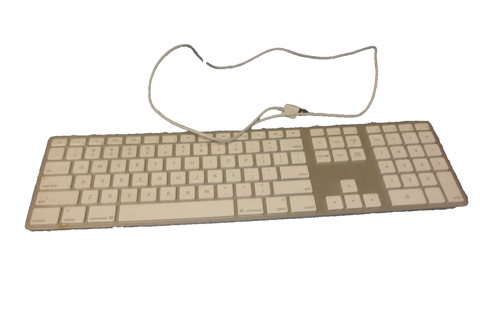 Apple White Aluminum USB Wired Keyboard A1243