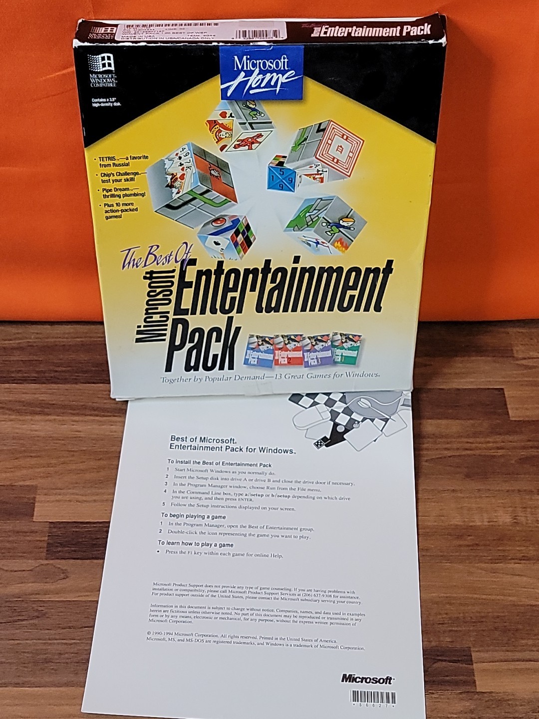 Best of Microsoft Entertainment Pack (Windows PC Floppy, 1994) Big Box Only