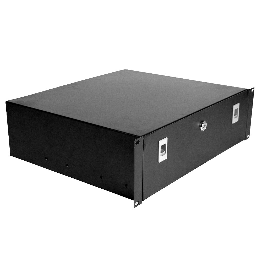 Royal Racks™ 3U Locking Drawer for Component Rack (Black)