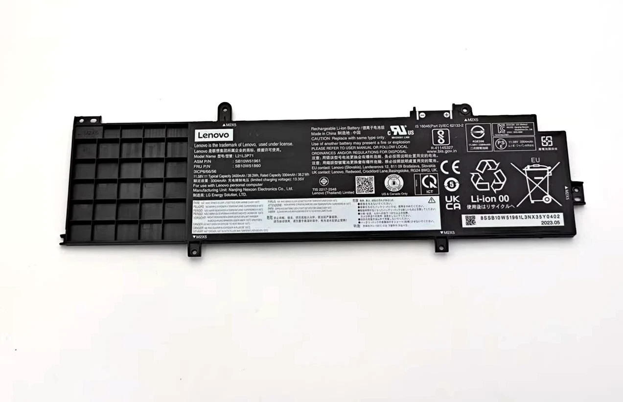 Genuine 39.3W L21L3P71 Battery For Lenovo Thinkpad T14 Gen 3 L21C3P71 5B10W51860