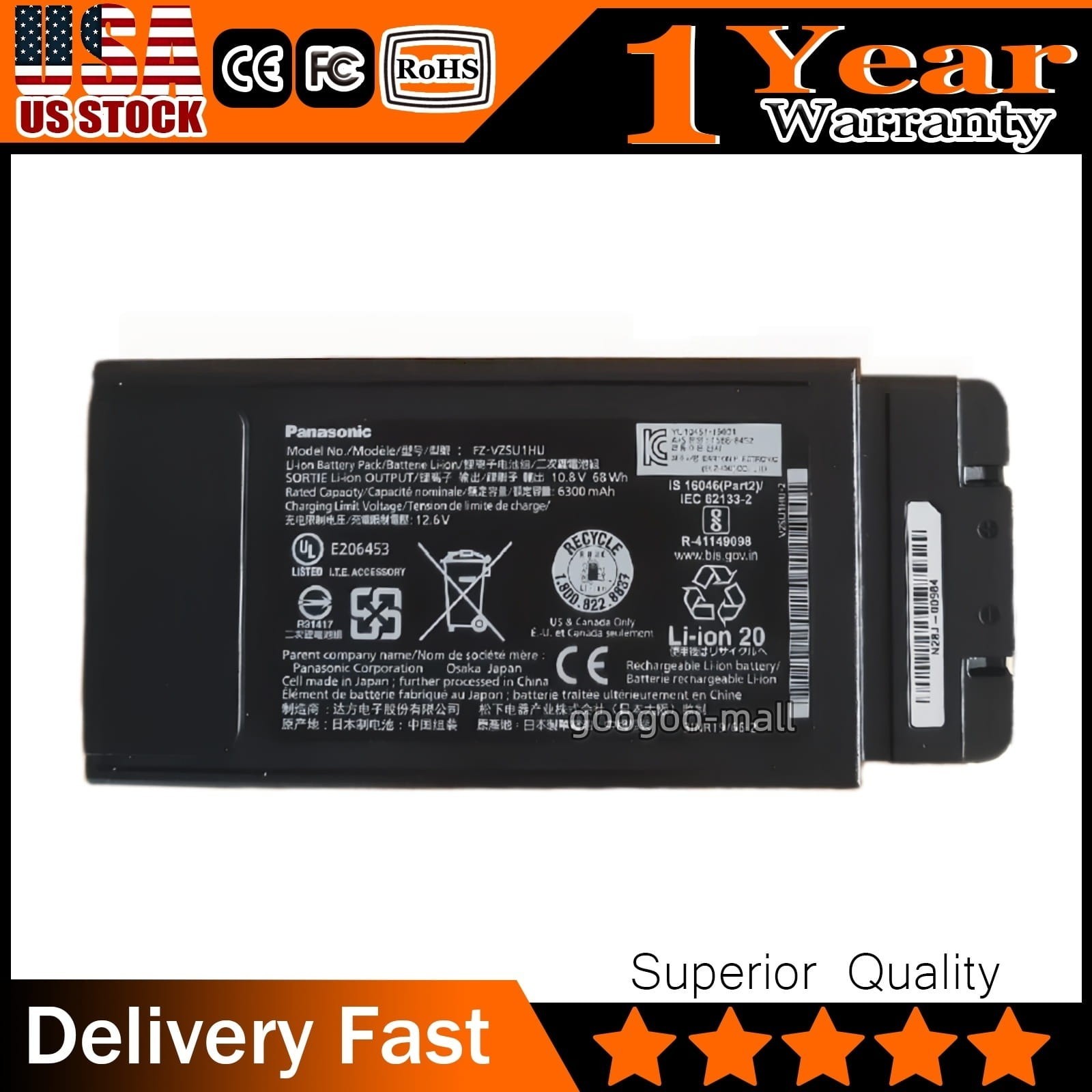 Genuine FZ-VZSU1HU FZ-55 Battery for PANASONIC Toughbook FZVZSU1HU FZ-VZSU1HAU