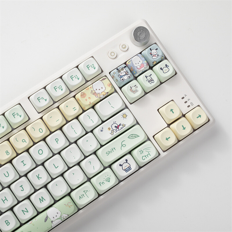 Cute Pochacco Theme Keycaps PBT MOA Height For Cherry MX keyboard