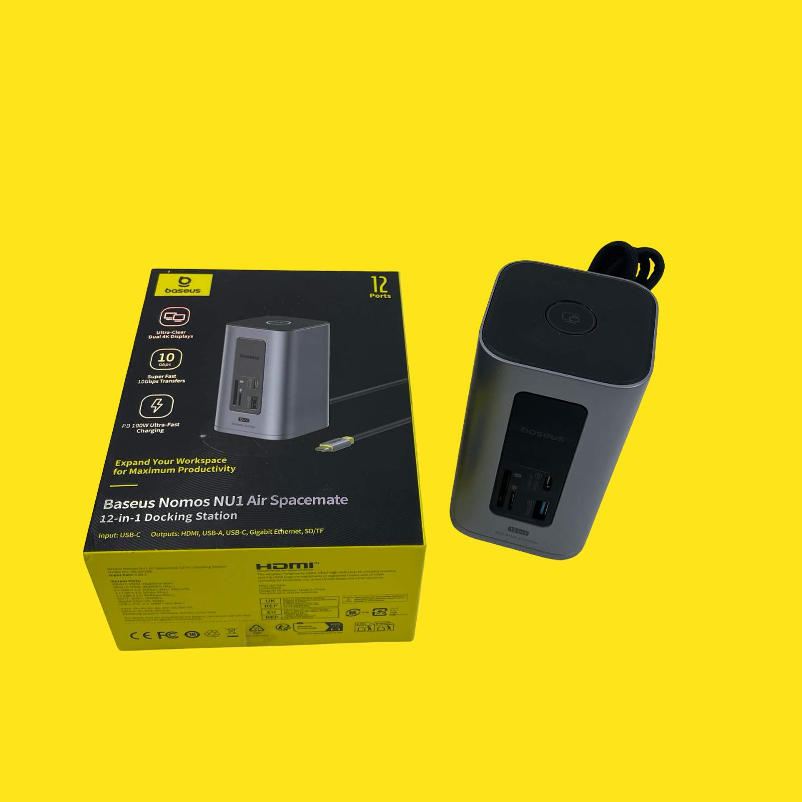 Baseus Docking Station 11-in-1 USB-C Dock Hub Windows bs-oh198 #9483 z37/4