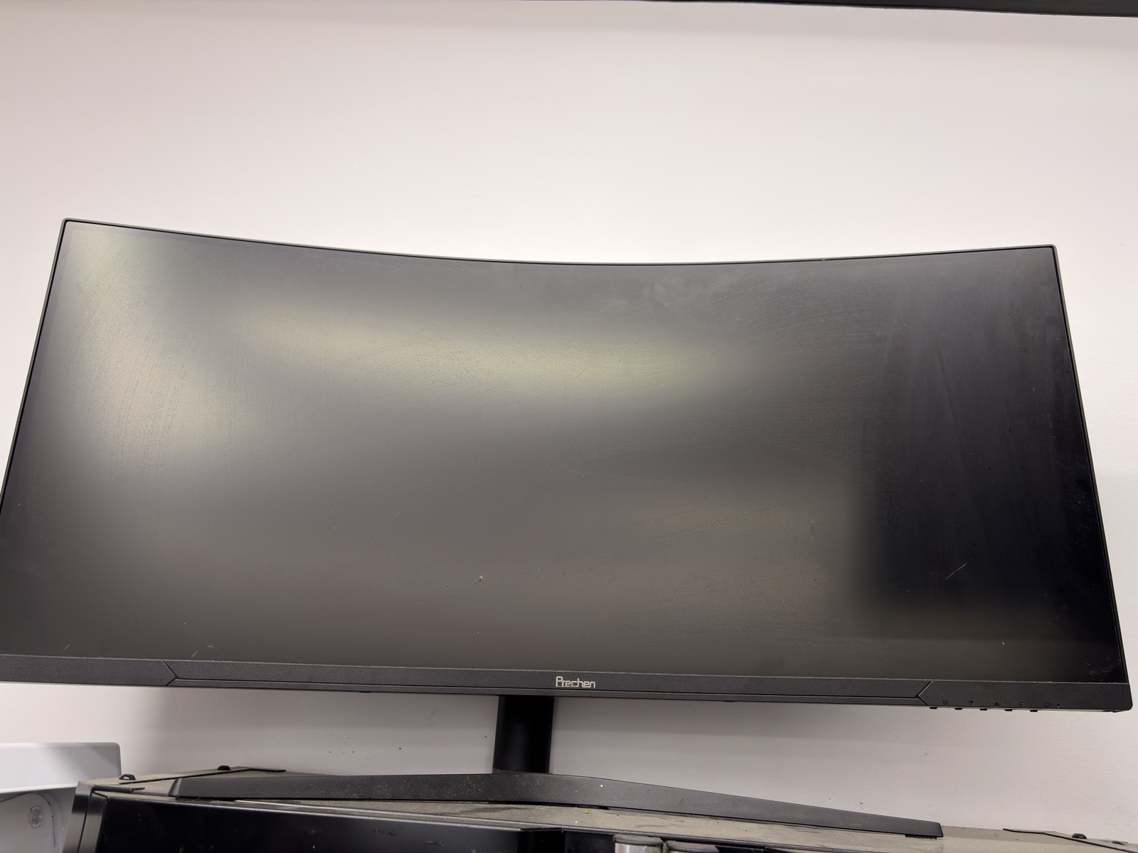 Prechen Curved Screen Display LED Computer Monitor Black Modern Sleek Design