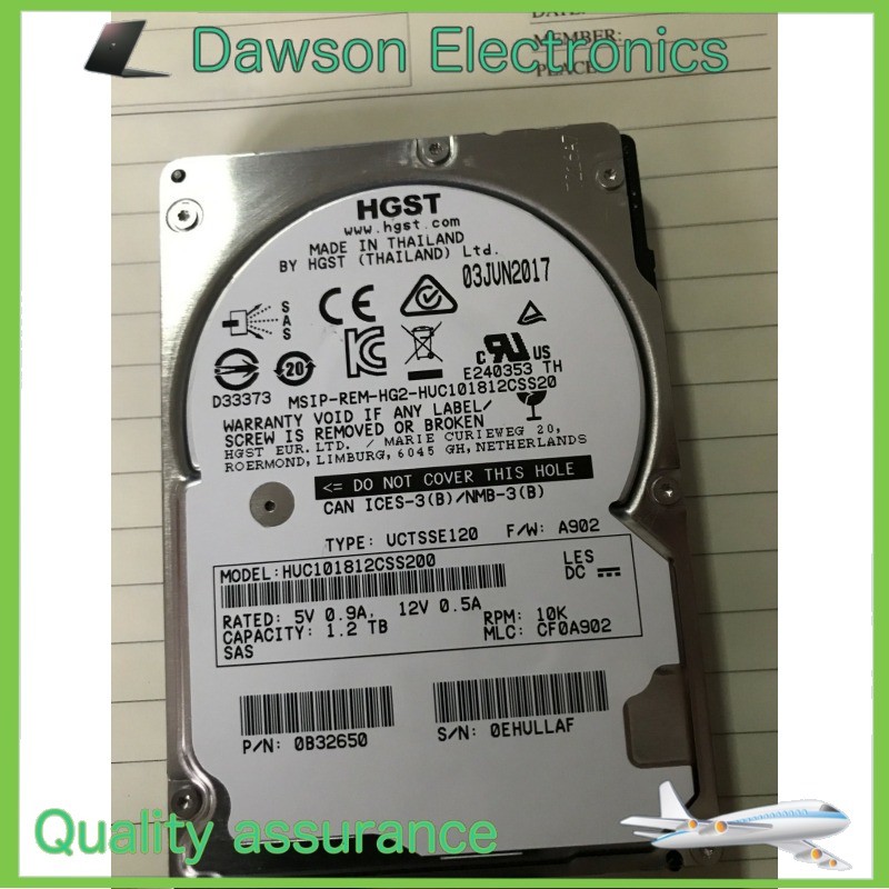 UsedH.G.S.T HUC101812CSS200 1.2TB 10K RPM 128MB Cache SAS 12Gb/s 2.5" Hard Drive