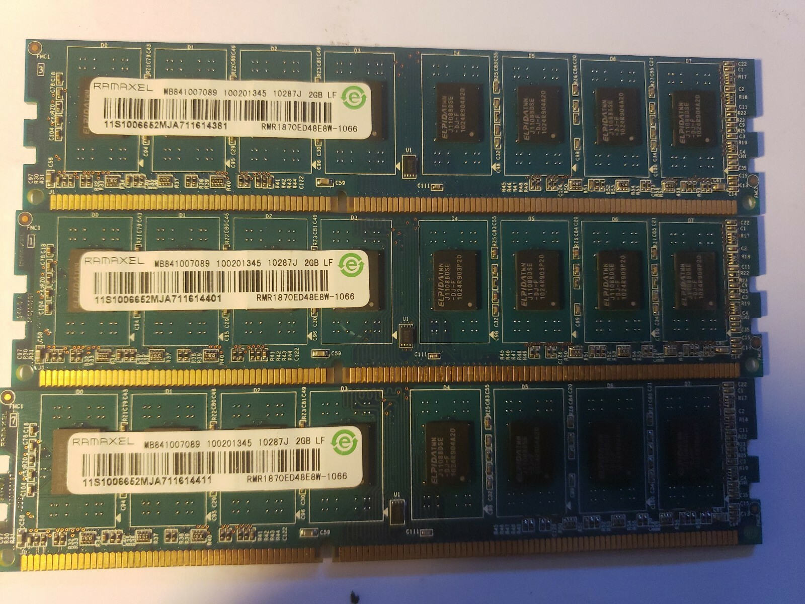 Ramaxel RMR1870ED48E8F-1066 6GB RAM PC3-8500 DDR3-1066MHz (3x2GB) NON-EEC 240 Pn