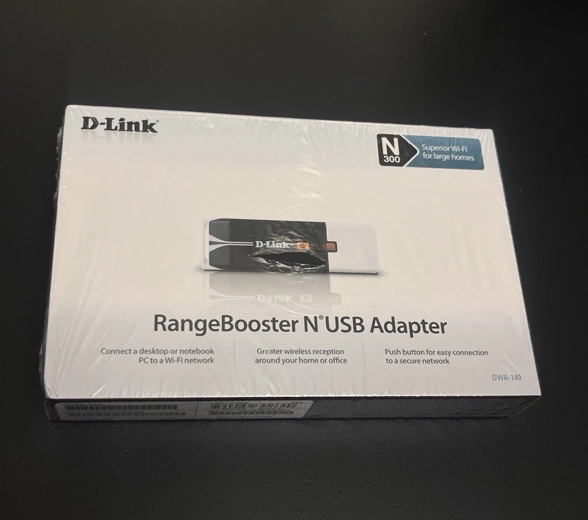 D Link Range Booster USB Adapter DWA140 N300 New Sealed