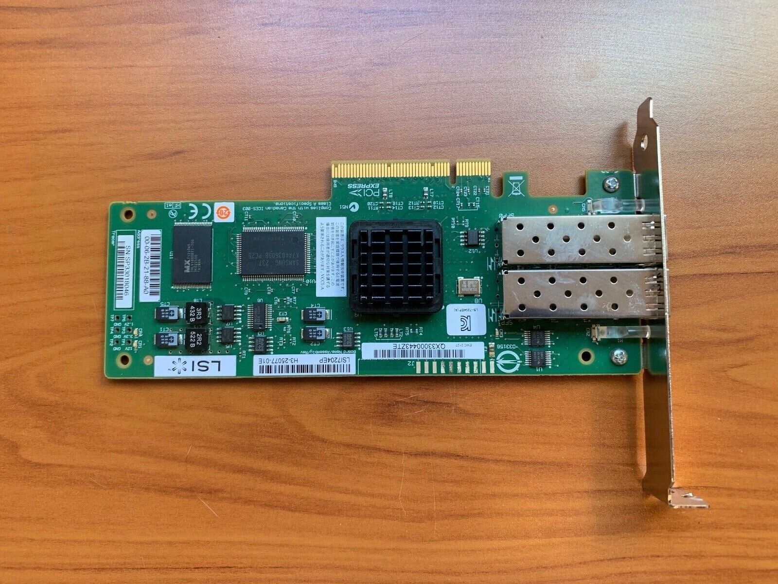Apple Xserve LSI7204EP Host Bus Adapter PCIe 4Gb Fibre Channel H3-25077-01E