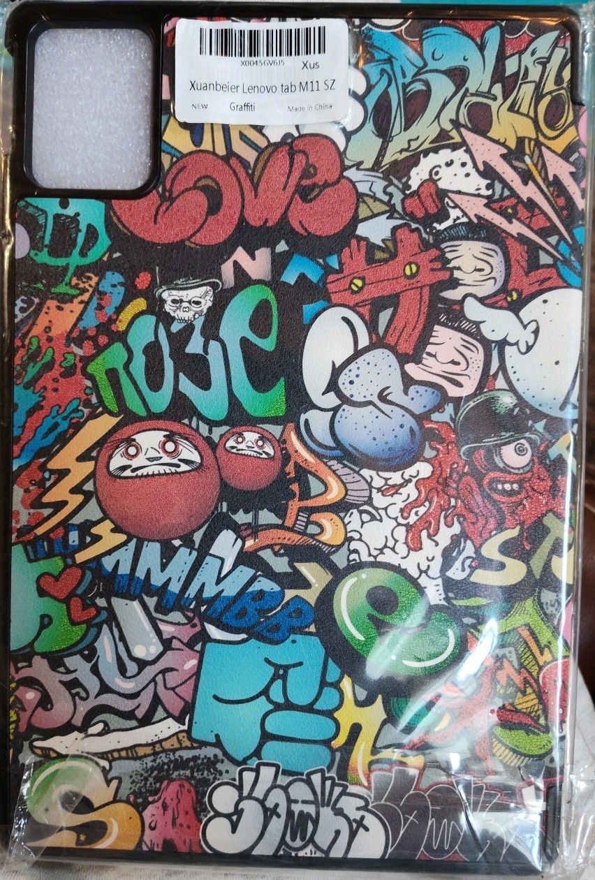 Protective Cover for Lenovo Tab M11 3rd Gen Graffiti Print Folding Strand Case