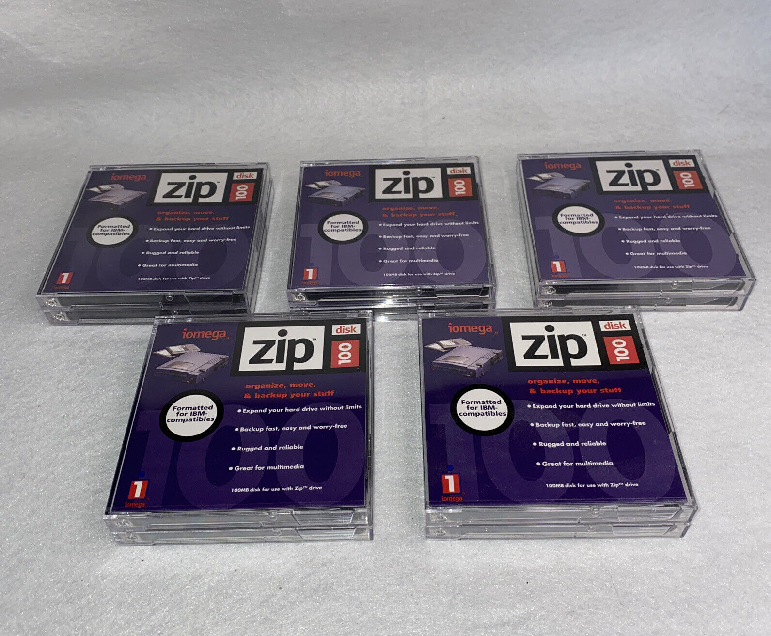 Iomega Zip 100MB Cartridge PC IBM Formatted 10 Pack Disc  by Manufacturer