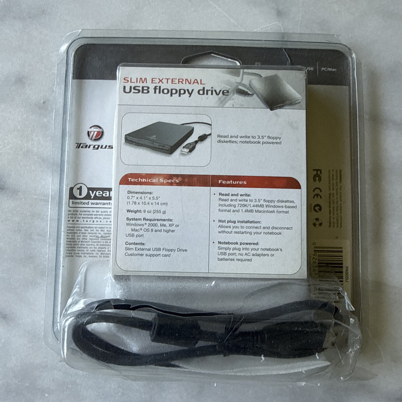 Targus Slim External USB Floppy Drive 