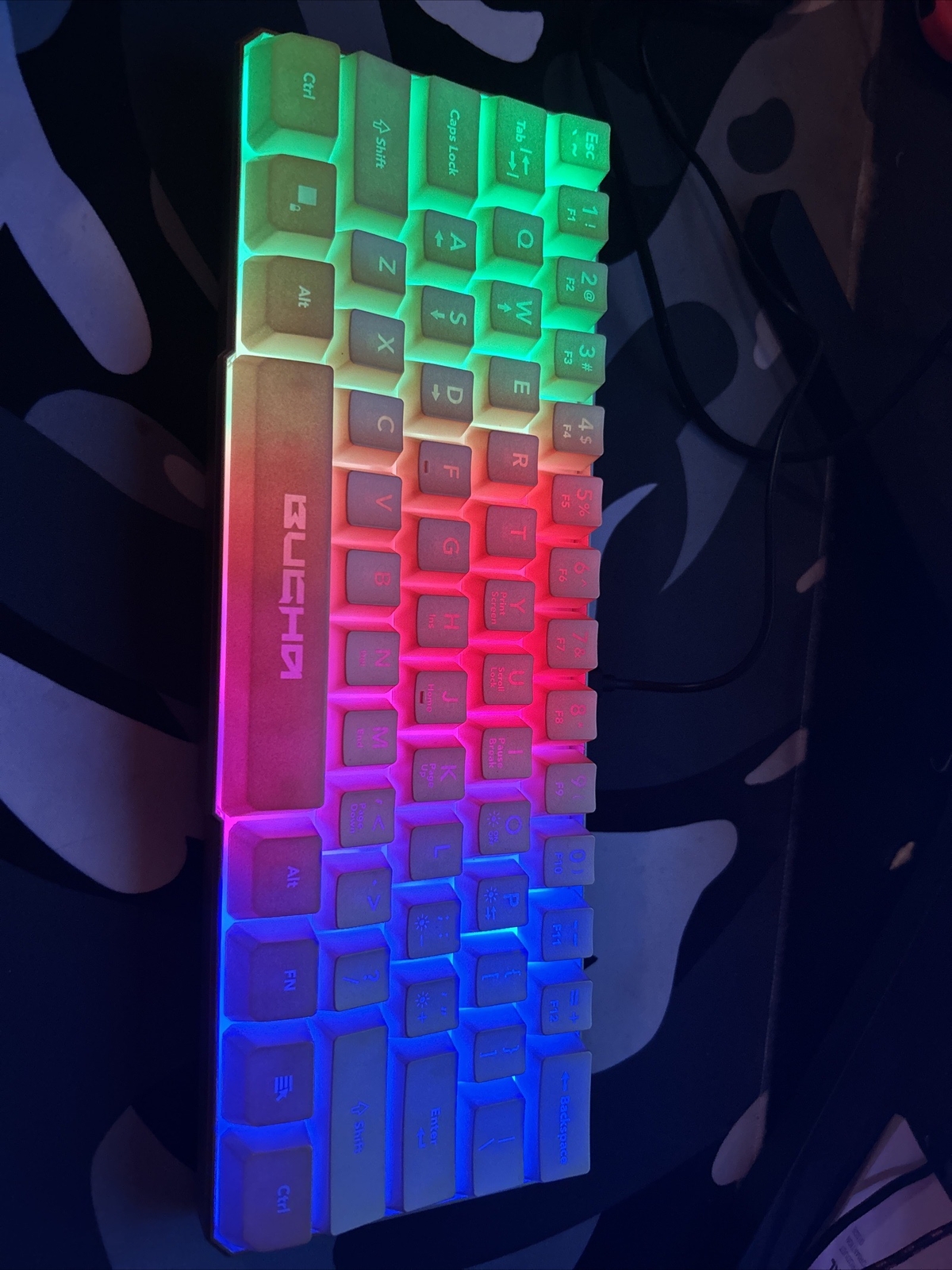 *UBER RARE* Bugha Limited Edition gold RGB Gaming 60% Keyboard