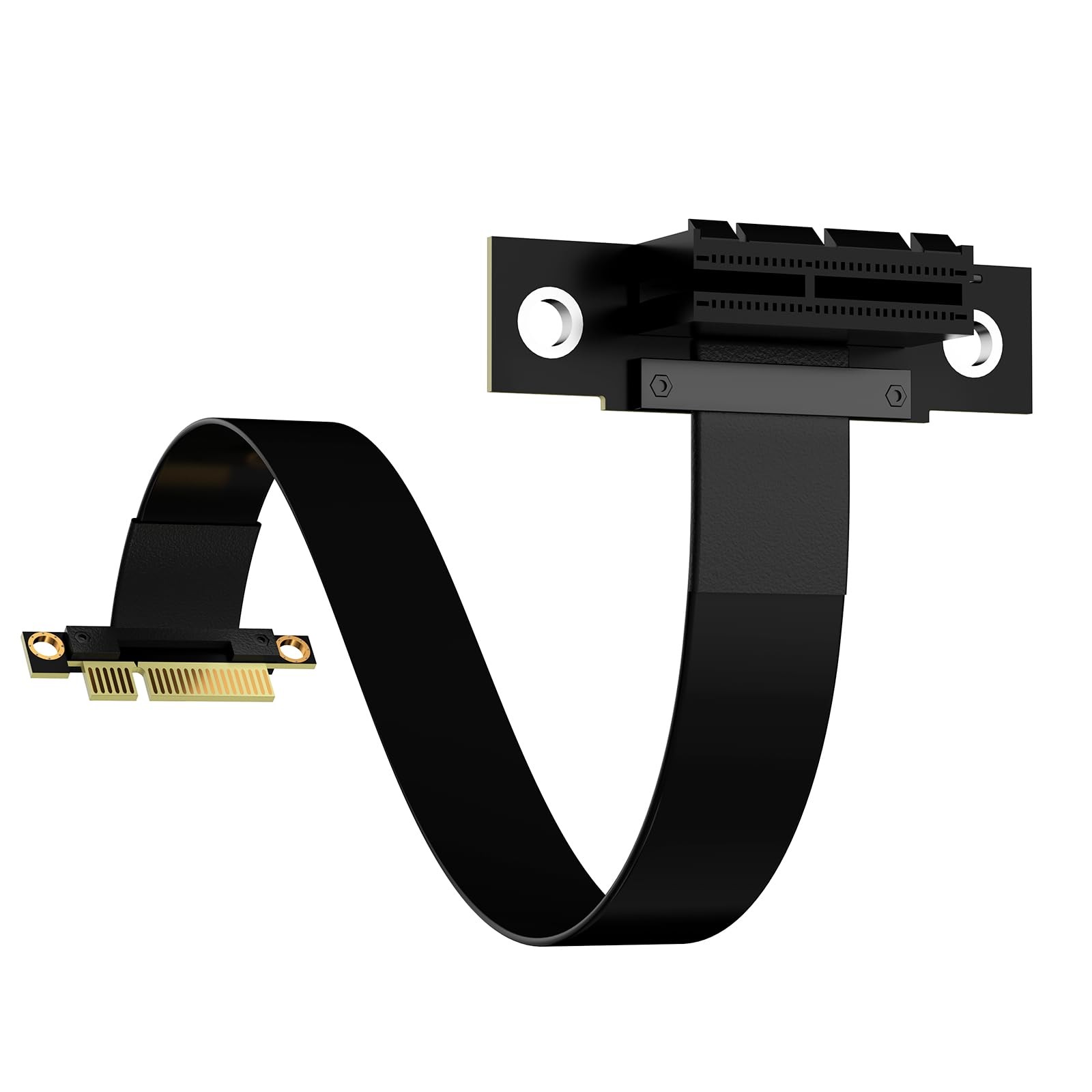 PCIe 3.0 x1 Extension Cable, Black Flexible Ribbon Connector for black