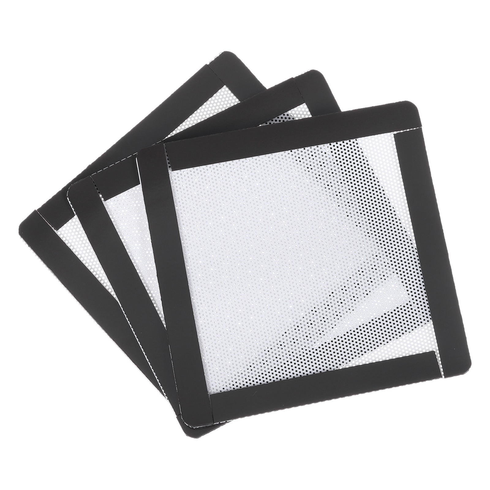 3PCS PC Dust Filter 100x100mm Magnetic Frame Computer Cooler Mesh White