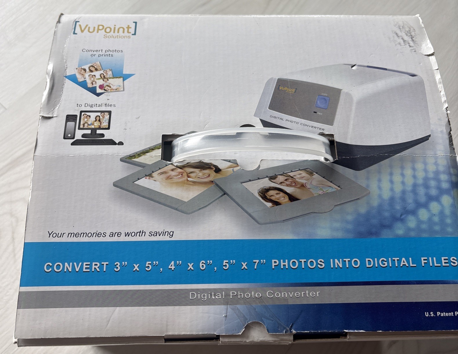 Box for The VuPoint PS-C500-VP Digital Photo Converter. New Open Box