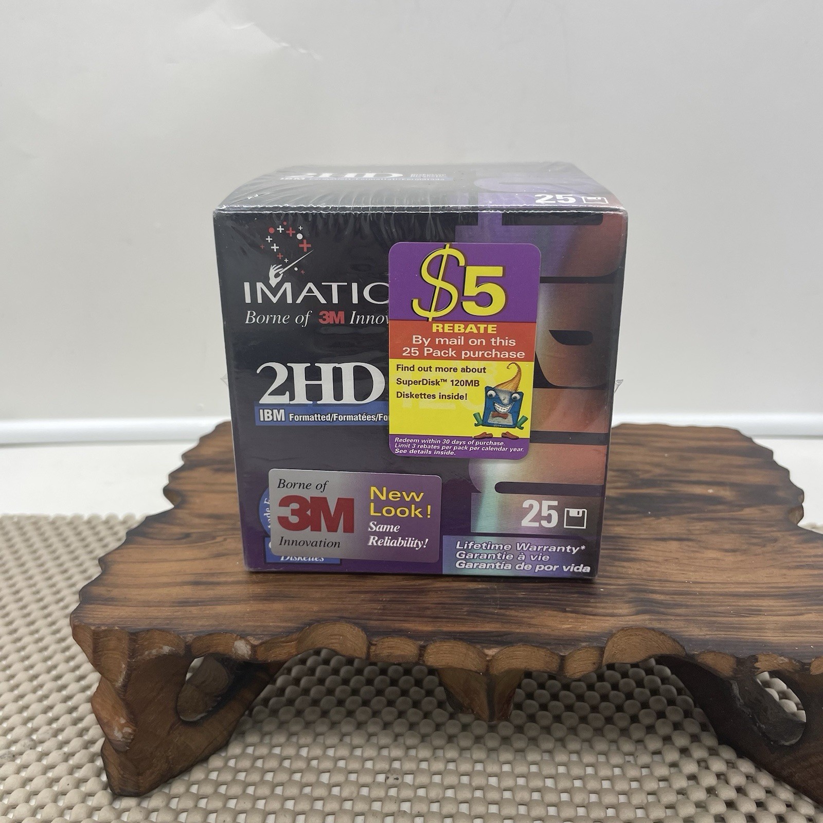 Imation 3.5" Floppy Disks Diskettes 25 Pack IBM Formatted 1.44MB 2HD NEW Sealed
