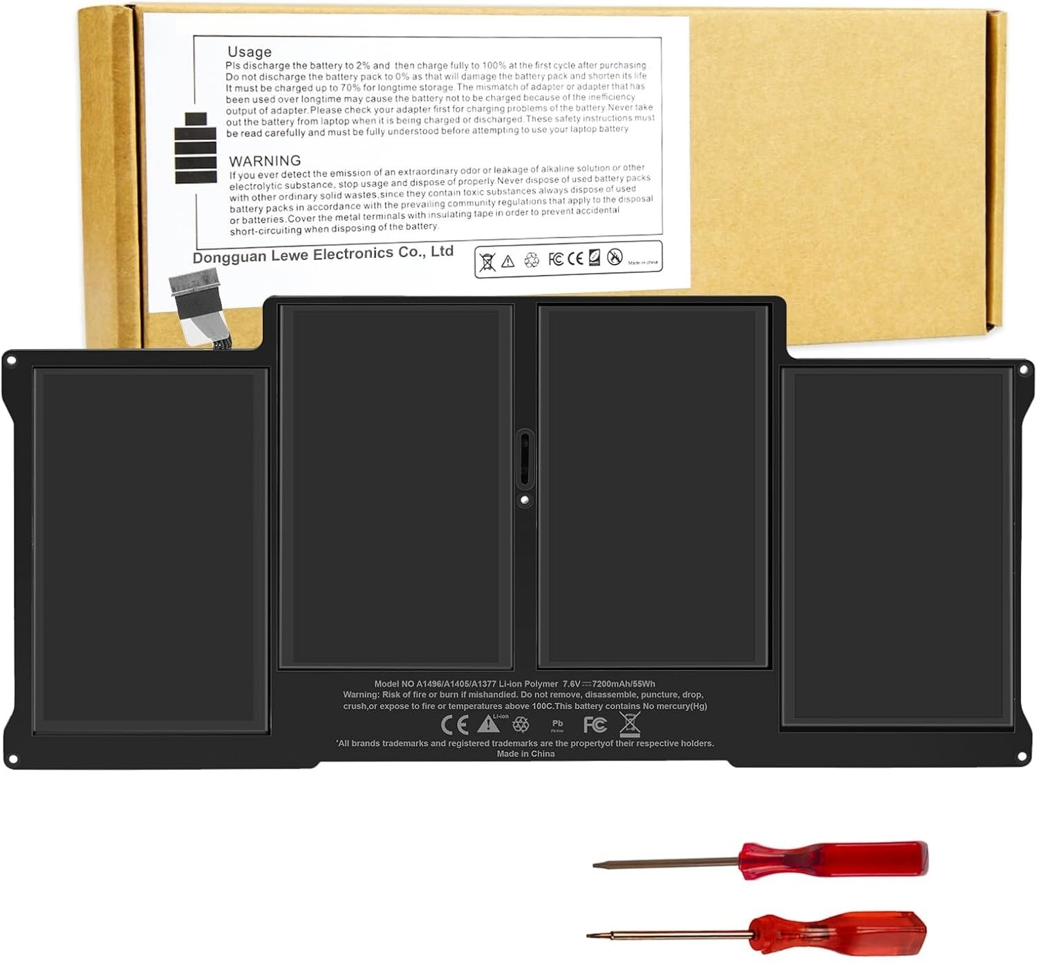 Battery A1405 A1466 for MacBook Air 13'' A1369 A1496 A1377 2013 2014 2015 2017