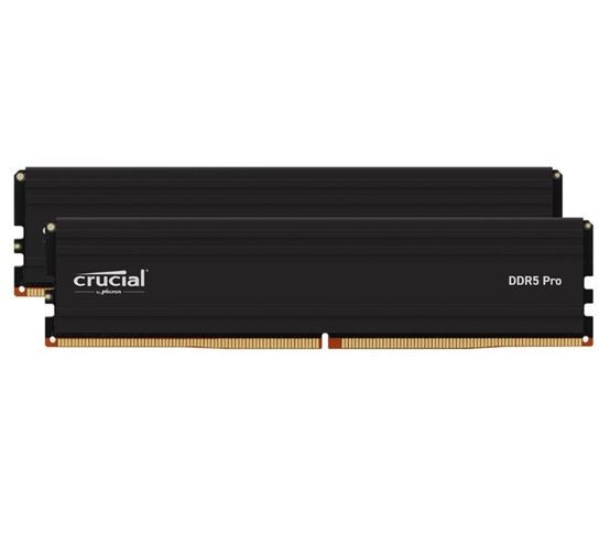 Crucial Pro 48GB (2x24GB) DDR5 UDIMM 6000MHz CL48 Black Heat Spreader Support
