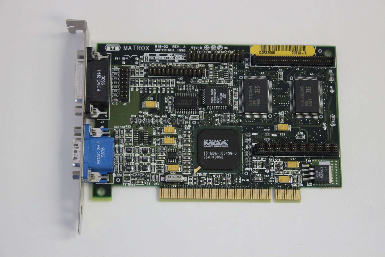 GATEWAY VIDPCI026AAWW MATROX MGA-MYST/2/GAT PCI VIDEO ADAPTER 618-02 W/WARRANTY