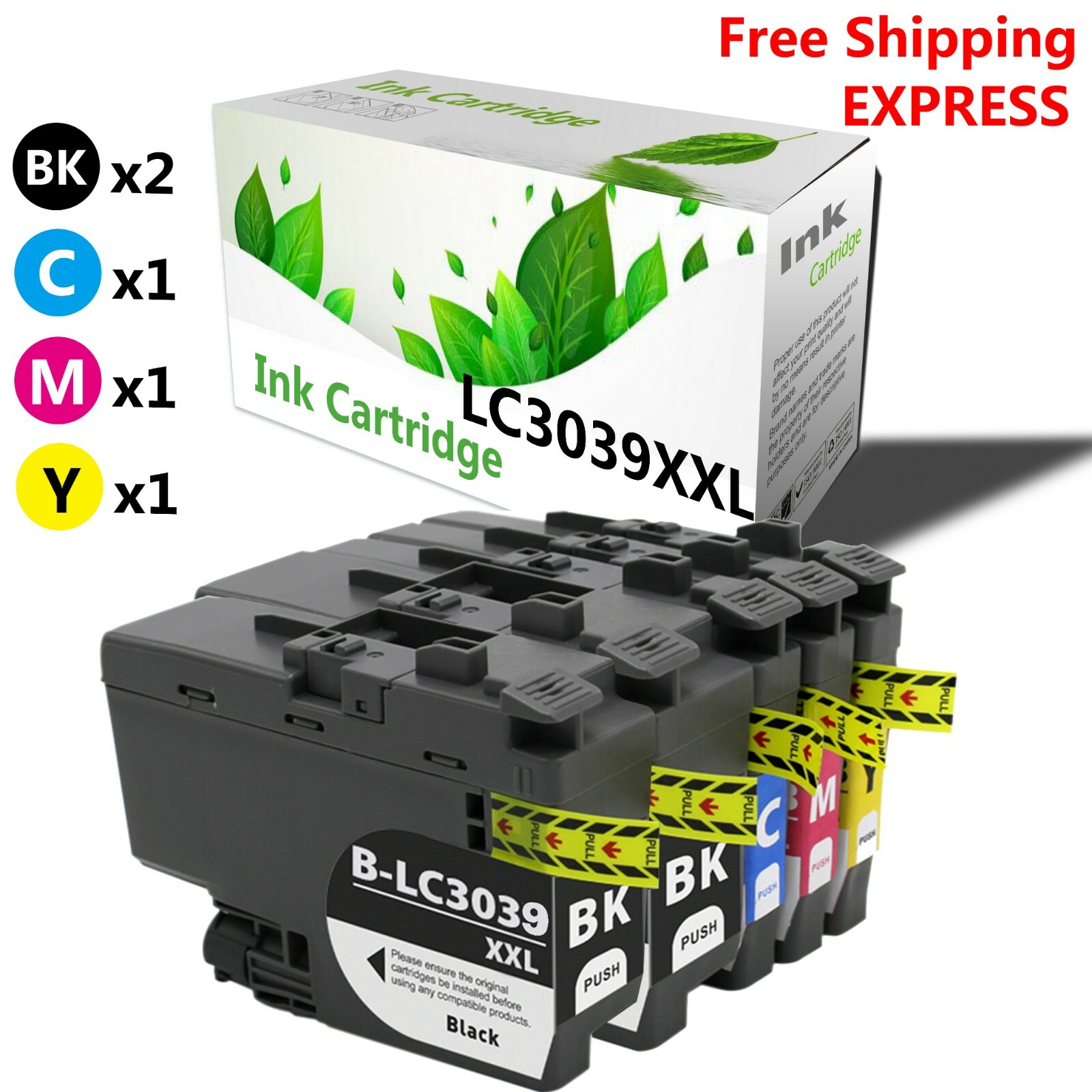 5 PCS LC3039 XXL LC3039XXL Ink Cartridge for Brother MFC-J5845DW MFC-J6945DW
