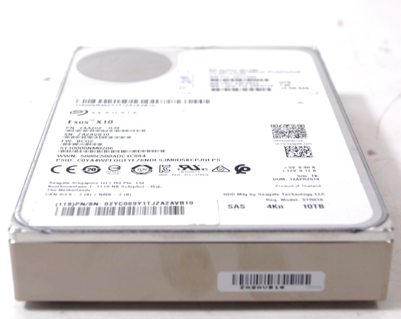 IBM Seagate Exos X10 02YC069 3.5" 10TB 7200 RPM SAS Hard Drive