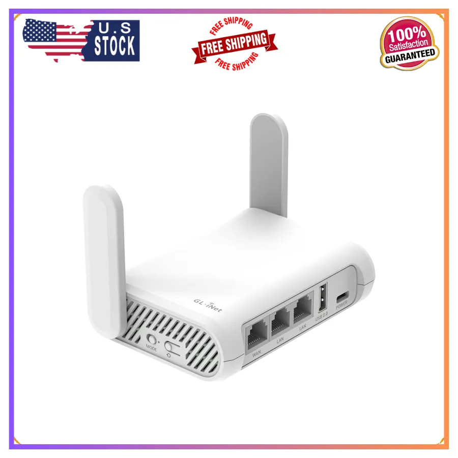GL.iNet GL-SFT1200 Opal Travel Router, AC1200 Dual-Band Wi-Fi