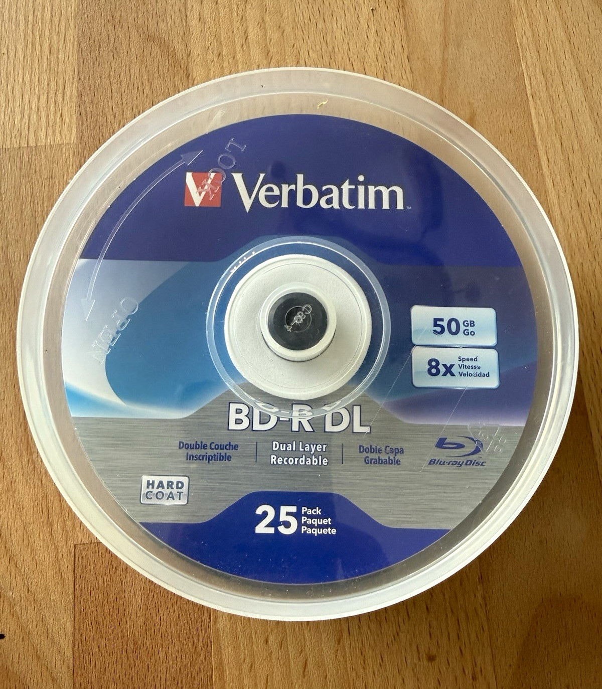 Verbatim BD-R DL 50GB 8x Dual Layer Recordable Hard Coat Disc Spindle