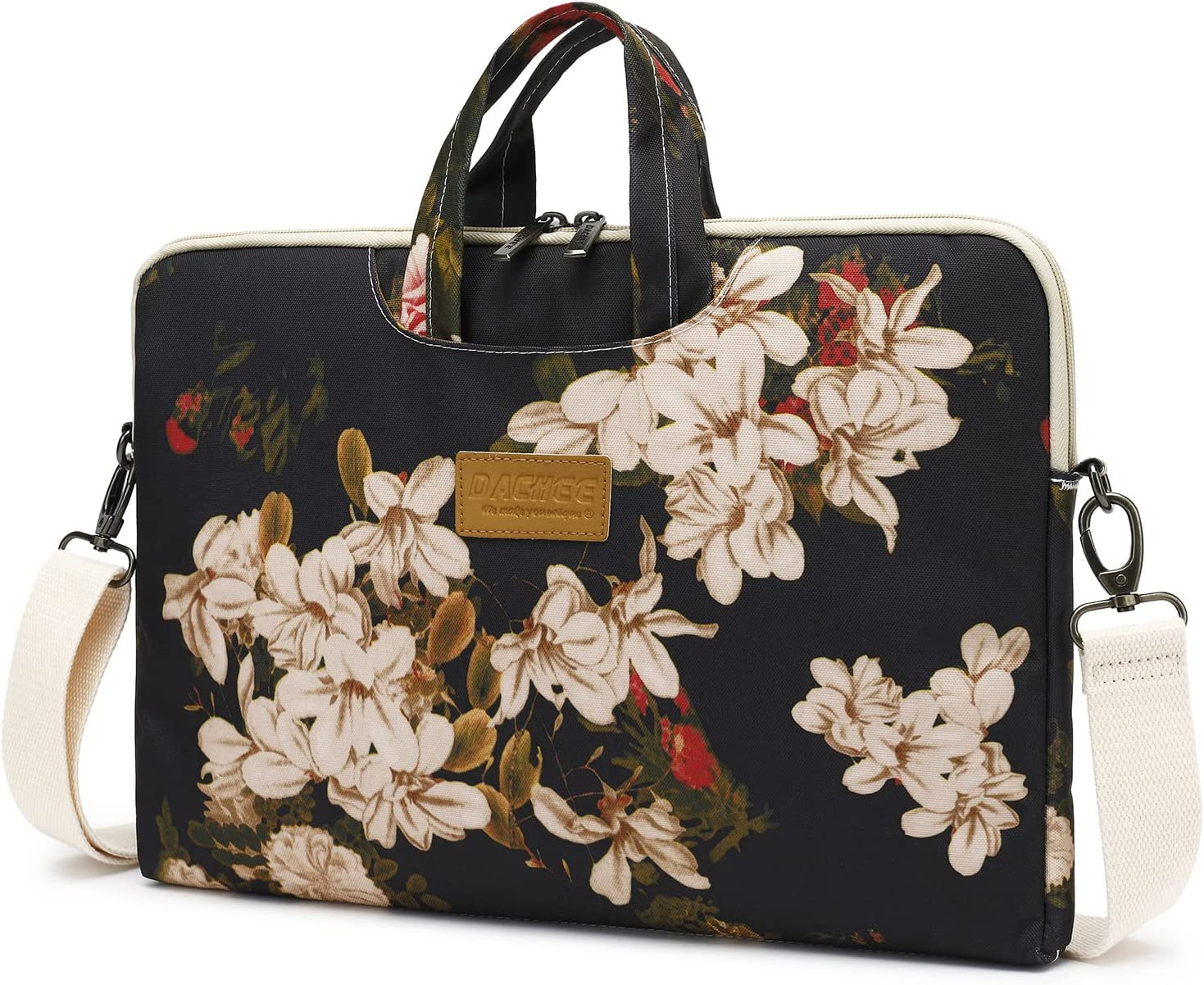 Laptop Shoulder Bag 15 Inch Waterproof Shockproof Canvas Case