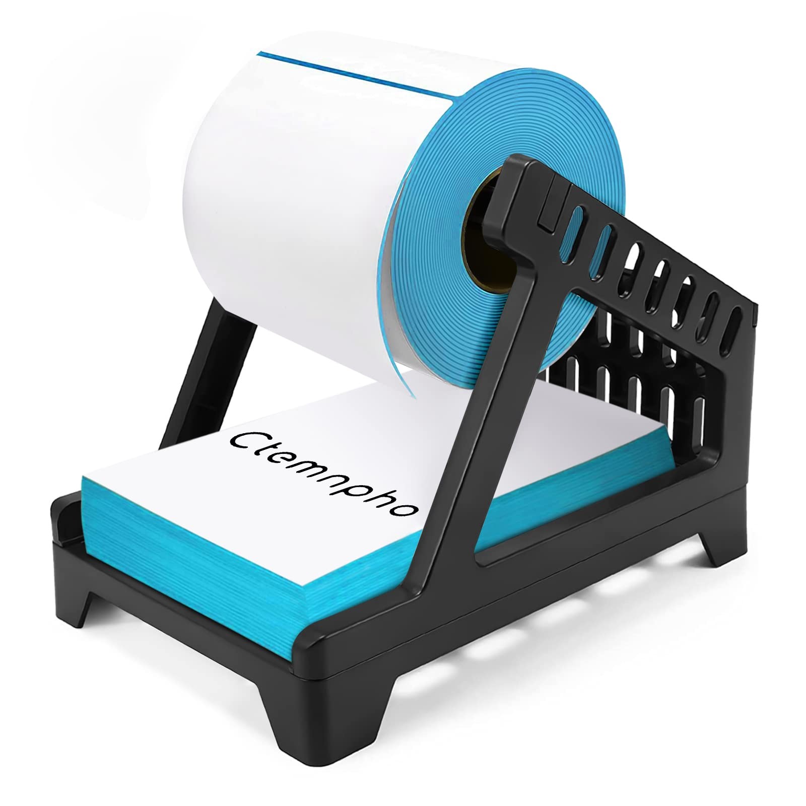 Large Label Holder for Rolls and Fan-Fold Labels, Basket, Stand Desktop Print...