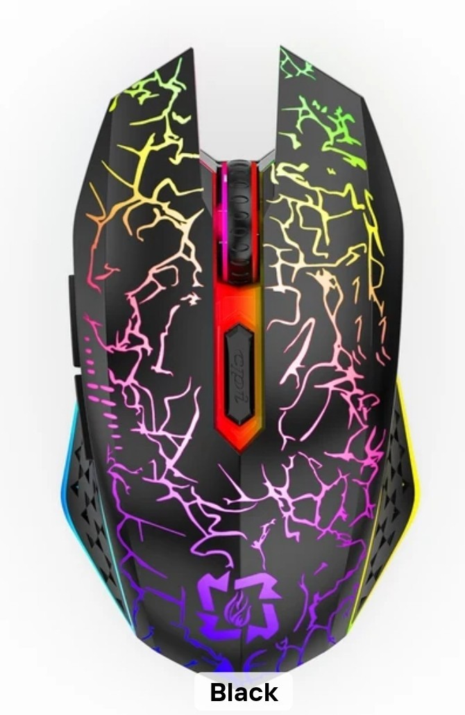 Wireless RGB Optical Gaming Mouse – LED Backlit OEM Mouse for Laptop & Tablet