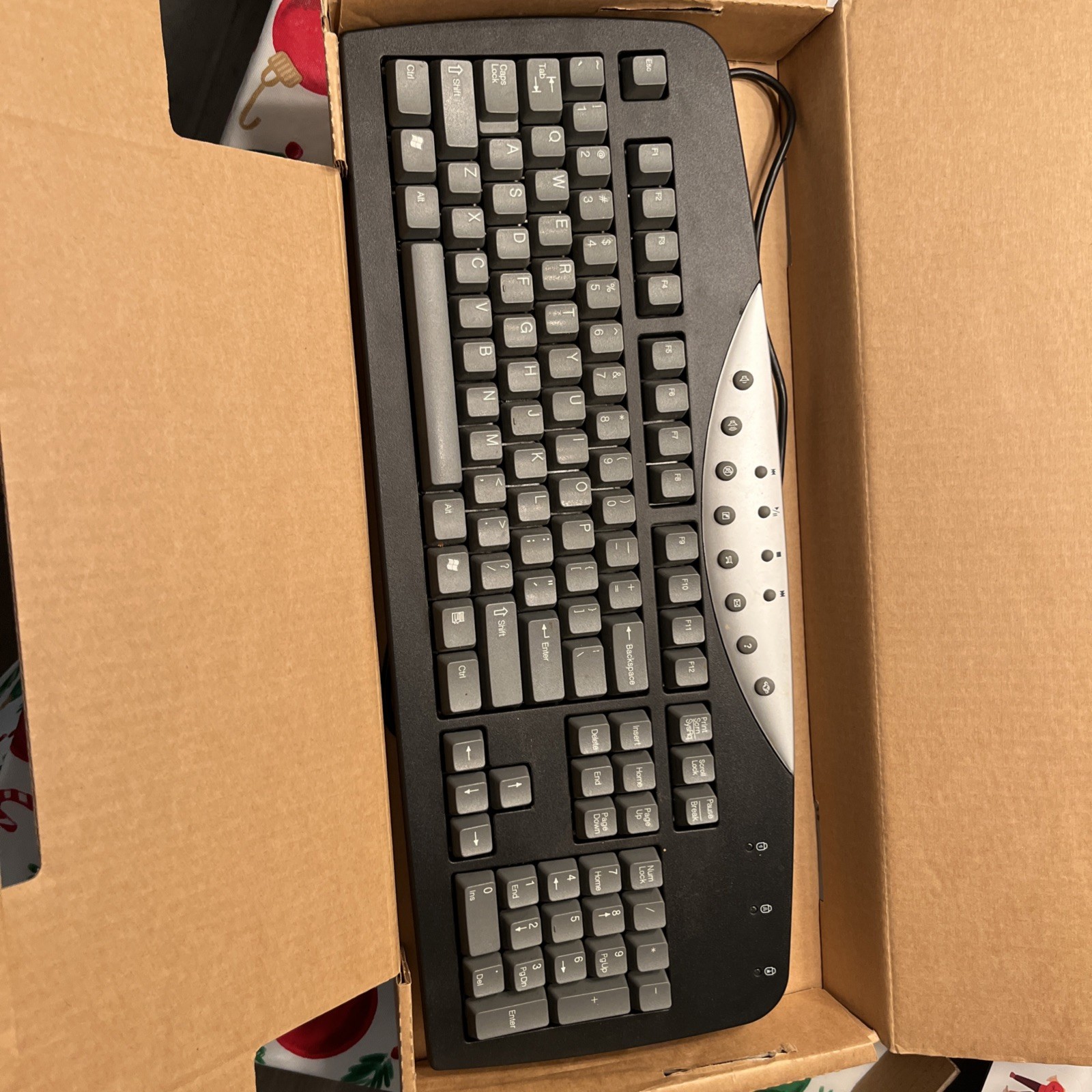 VTG Gateway SK-9920 Black Gray Wired Computer PS/2 Keyboard *NEW OPEN BOX*