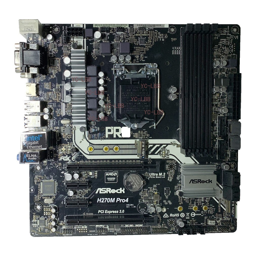 LGA1151 Motherboard ASRock H270M Pro4 Intel H270 DDR4 for 6/7th Intel Core i7/i5