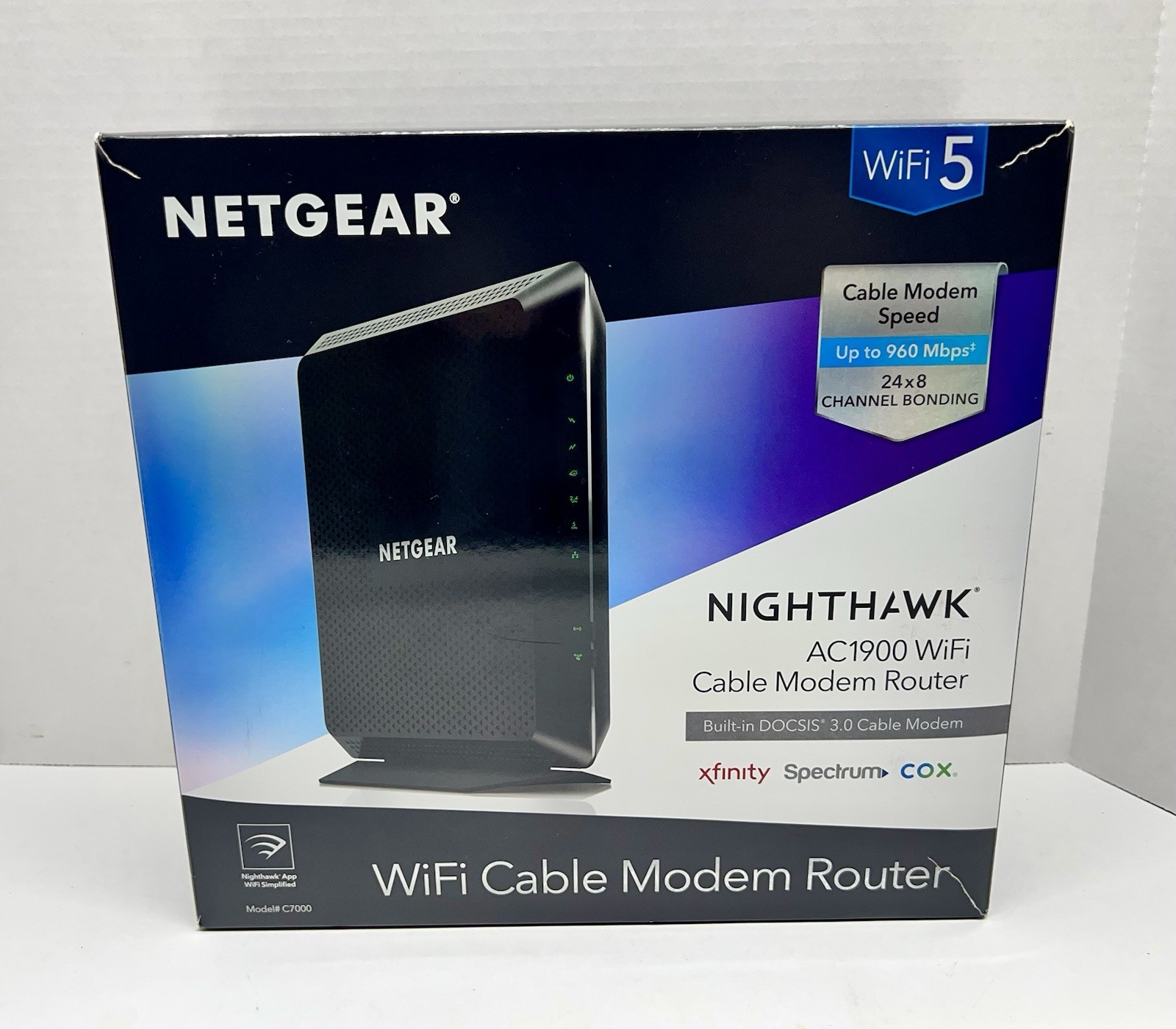 Netgear AC1900 Nighthawk 960 Mbps DOCSIS 3.0 Cable Modem Router C7000 Wifi 5