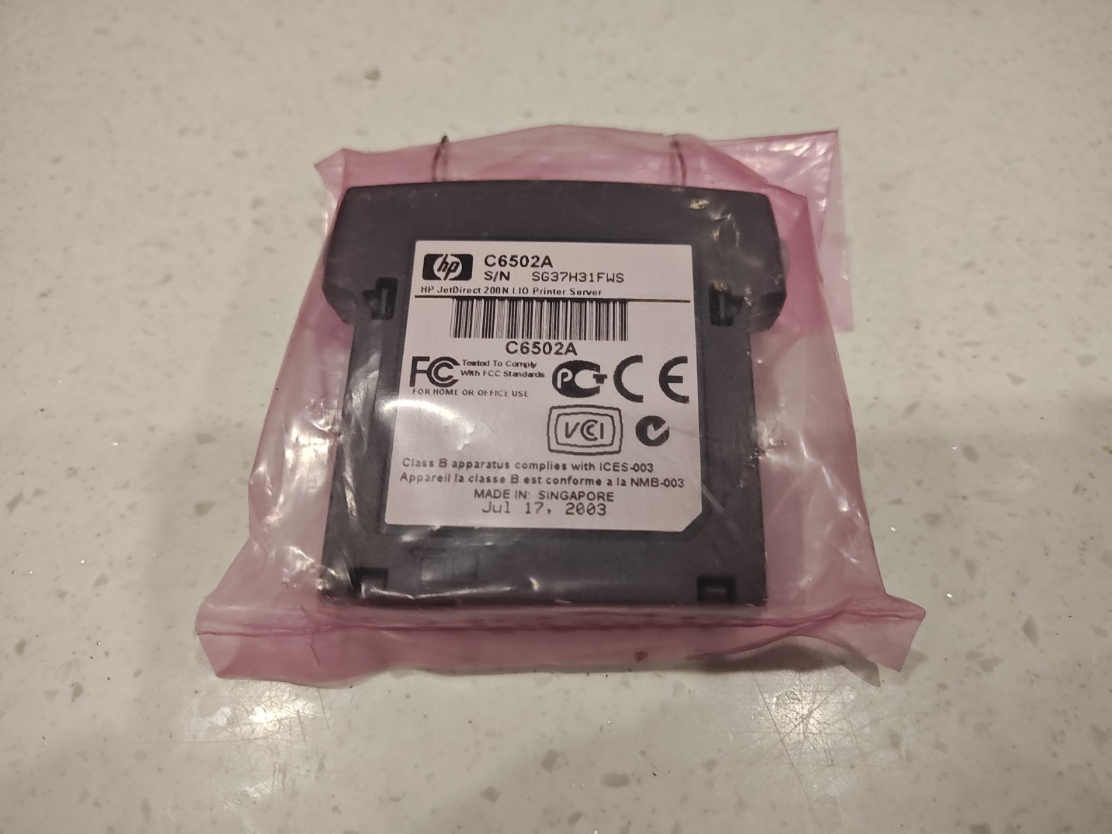 Genuine HP C6502A Parallel Adapter LIO Printer Server Port Module NEW
