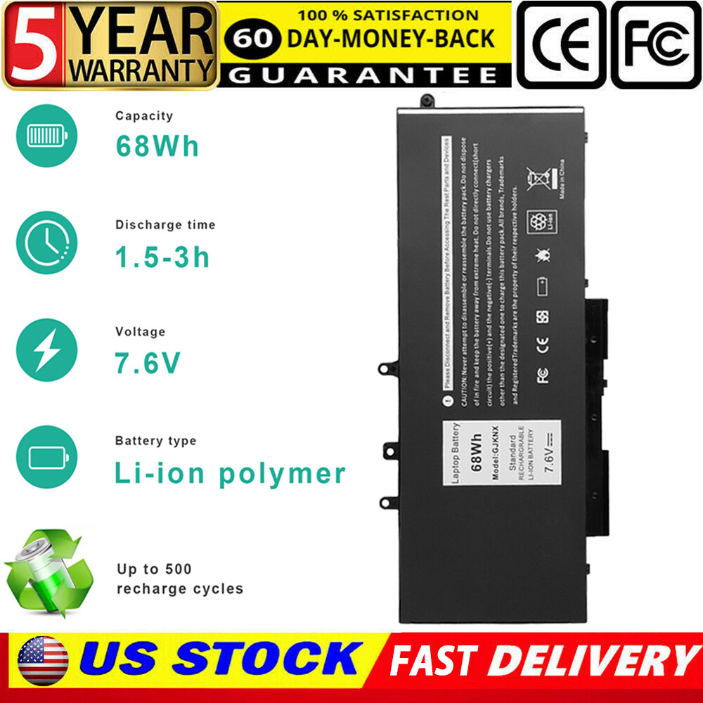 GJKNX Laptop Battery For Dell Latitude 5480 5580 5280 5490 5491 5580 5590 5591