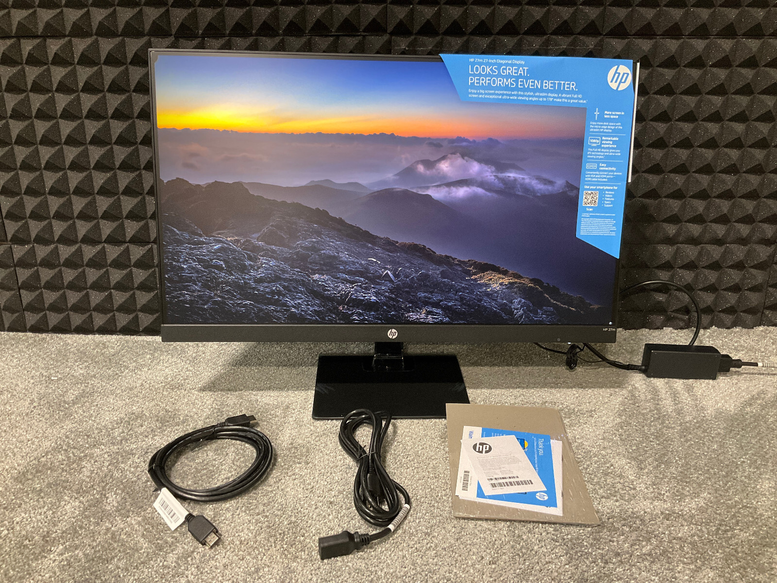 *AS IS* HP 27M 27” Full HD 1080p IPS LED Monitor DEAD PIXELS