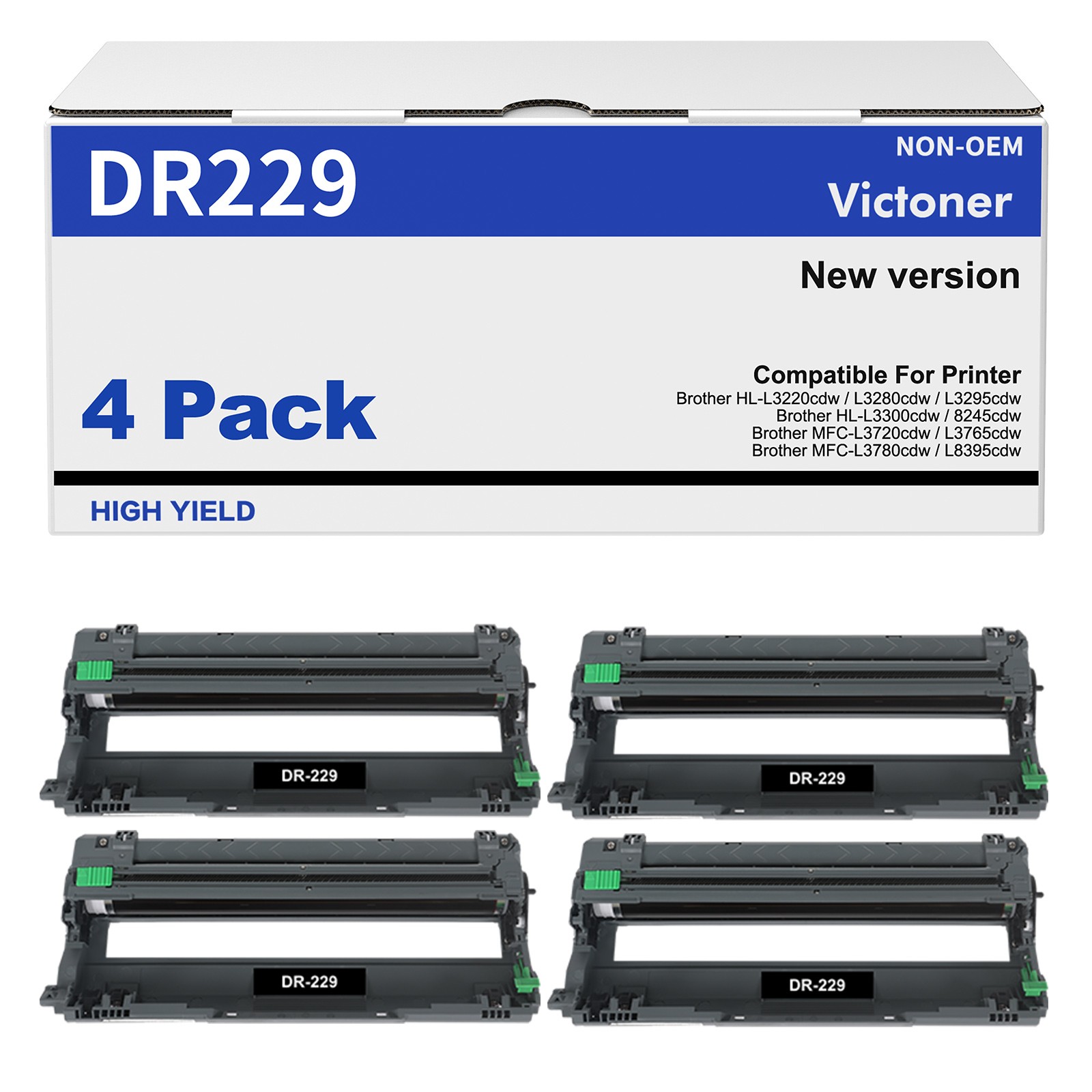 4PK DR229CL DR-229 Drum Unit for Brother MFC-L3720CDW MFC-L3780CDW HL-L3295CDW