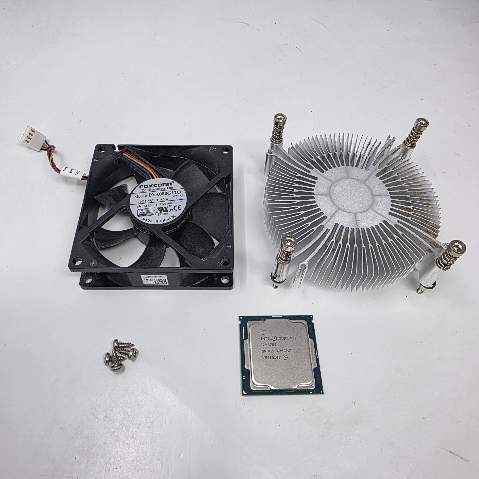Intel Core i7-8700 SR3QS 3.20GHz 6-Core LGA1151 CPU + Heatsink Fan Pulled Work